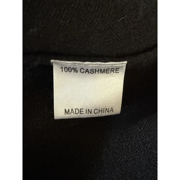 Till the End Raw 7 100% Cashmere Poncho Cape Tattoo Art Black One Size $595 Y2K - Picture 6 of 6
